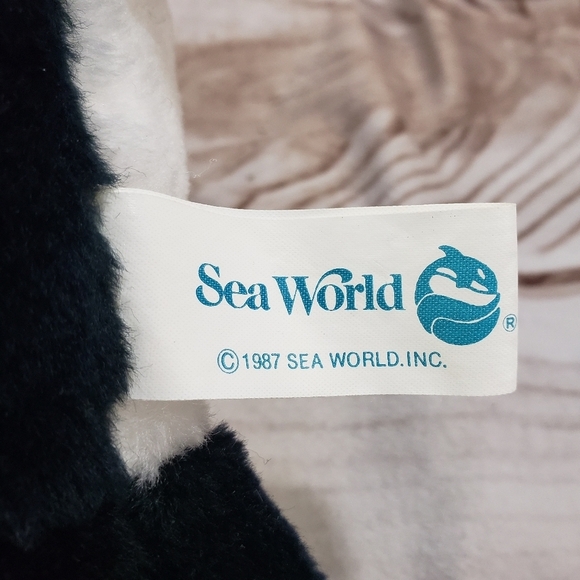 SeaWorld Shamu Orca Killer Whale Plush Stuffed Toy Vintage 10 Inch 1987 - Picture 8 of 10